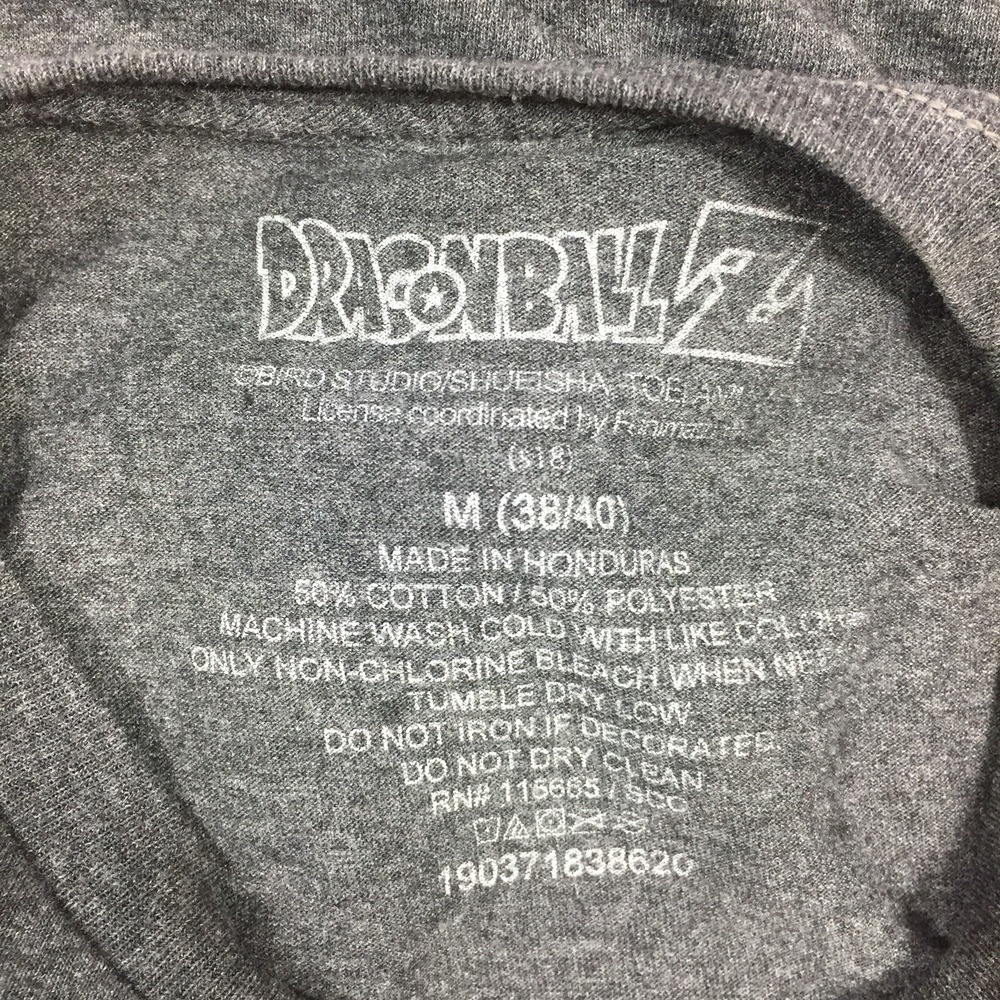 Dragonball Z Shirt Adult Medium Dark Gray Goku Face Off Graphic Tee 2018 - Picture 4 of 4